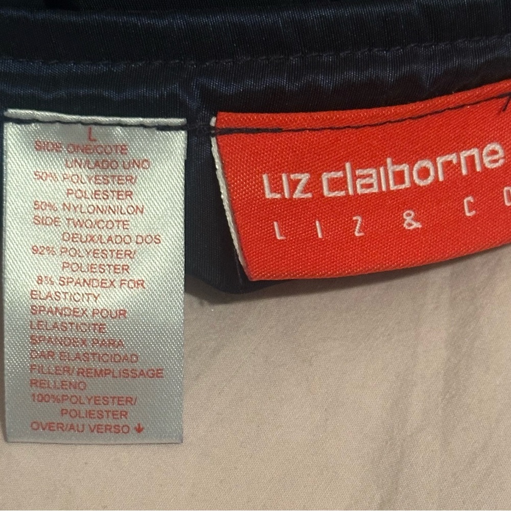 Liz Claiborne reversible vintage navy velvet bomber jacket